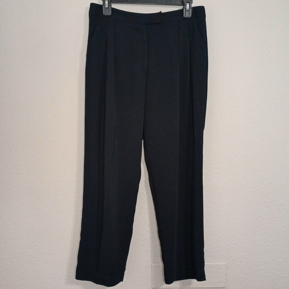 Kaelen NYC Slim Leg Pleated Trousers Pants Office Career